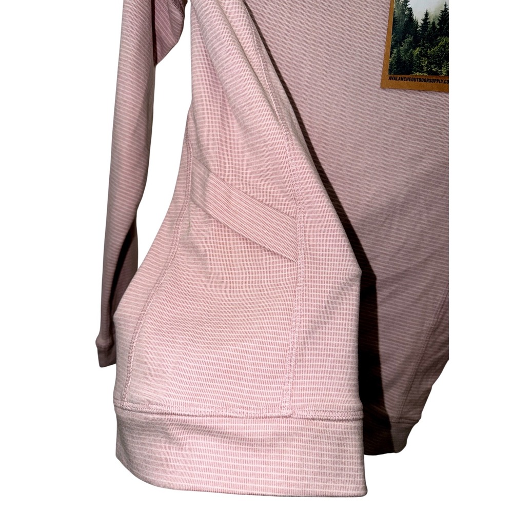 Avalanche Outdoor Supply Pink Micro Stripe Raglan Active Top Side Pocket XS NEW - Picture 5 of 7